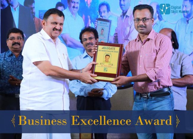 Business Excellence Award -Tony John- DigitalSkillMaster Business Excellence Award -Tony John